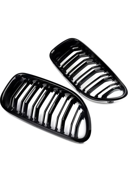Araba Ön Böbrek Çift Hatlı Izgara Spor Izgarası Bmw F06 F12 F13 M6 650I 640I 2012-2018 Parlak Siyah Için Yedek (Yurt Dışından) modelleri