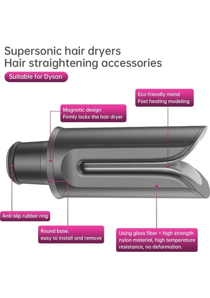 Dyson Supersonic Saç Kurutucu HD01 HD02 HD03 HD04 HD07 HD08 HD15 Aksesuarları Için Saç Düzleştirici Bağlantı (Yurt Dışından) fırsatları