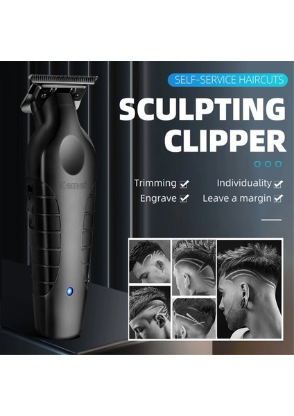 Kemeı KM2299 Profesyonel Saç Clipper 0mm Sıfır Basbeli Oyma Kesme Erkekler Kablosuz Saç Düzenleyicisi Elektrik Saç Kesme Makinesi (Yurt Dışından) fiyatları