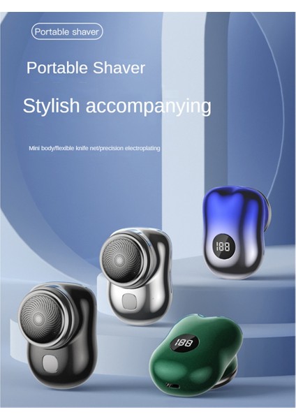 Taşınabilir USB Elektrikli Tıraş Merkezi Erkekler Mini-Kıpe Kıpe Kıpe Kıpe Kıpe Tıraş Makinesi Sakal Düzenleyicisi Dijital Ekran Seyahat Tıraş Makinesi, B (Yurt Dışından) modelleri