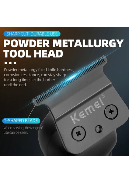 Kemeı KM2299 Profesyonel Saç Clipper 0mm Sıfır Basbeli Oyma Kesme Erkekler Kablosuz Saç Düzenleyicisi Elektrik Saç Kesme Makinesi (Yurt Dışından) fırsatları