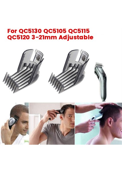 2pcs Saç Tımarlama Karakter Düzenleyicisi Jilet Kılavuzu Phılıps Için Kılavuzu Tıradı QC5130 QC5105 QC5115 QC5120 3-21MM Ayarlanabilir (Yurt Dışından) fiyatları