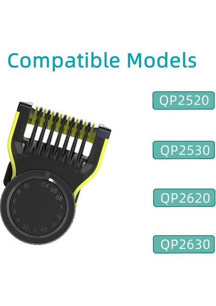 Yedek Bıçak Seti Ayarlanabilir Kılavuz Philips Için Tarak Koruması One Blade Tıraş Alınır QP2520 QP2530 QP2620 (Yurt Dışından) modelleri