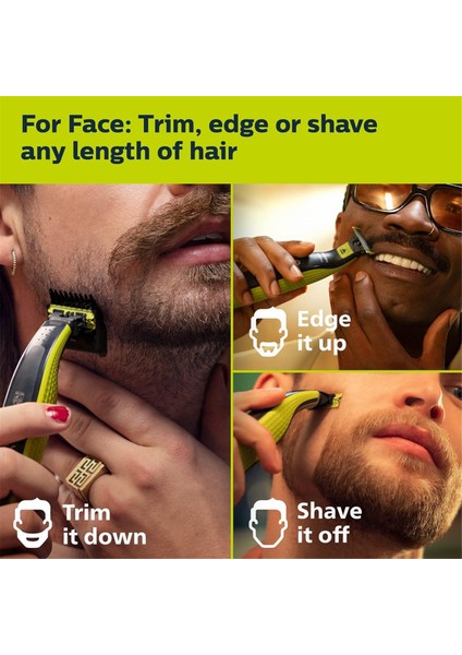 Yedek Bıçak Seti Ayarlanabilir Kılavuz Philips Için Tarak Koruması One Blade Tıraş Alınır QP2520 QP2530 QP2620 (Yurt Dışından) fırsatları