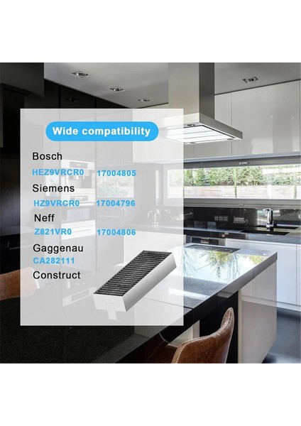 Siemens HZ9VRCR0 Bosch HEZ9VRUD0 17004796 Için Uygun Ocak Davlumbazları Için Temiz Hava Sirkülasyonu Yedek Filtresi (Yurt Dışından) indirimleri