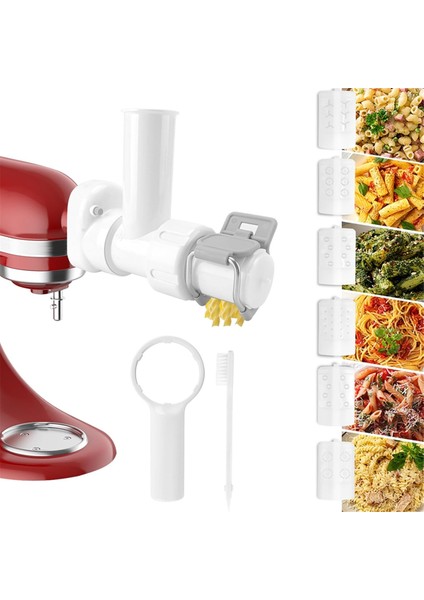 6 Farklı Şekilli Makarnalı Mutchanaid Stand Motoser Makarna Makarna Pres Maker Bağlantı Seti (Yurt Dışından) indirimleri