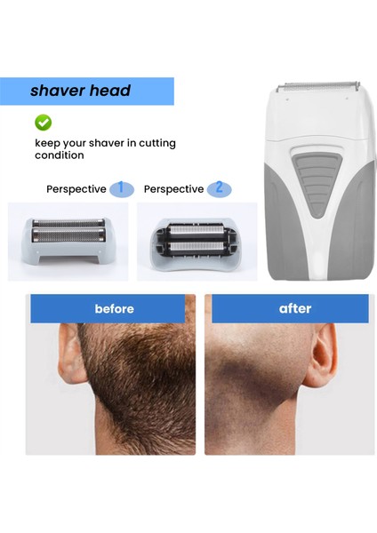 Tıraş Makinesi Yedek Folyo ve Andis Için Kesiciler 17150 17200 Yıkanabilir 3D Akıllı Yüzen Tıraş Bıçağı Gümüş (Yurt Dışından) indirimleri