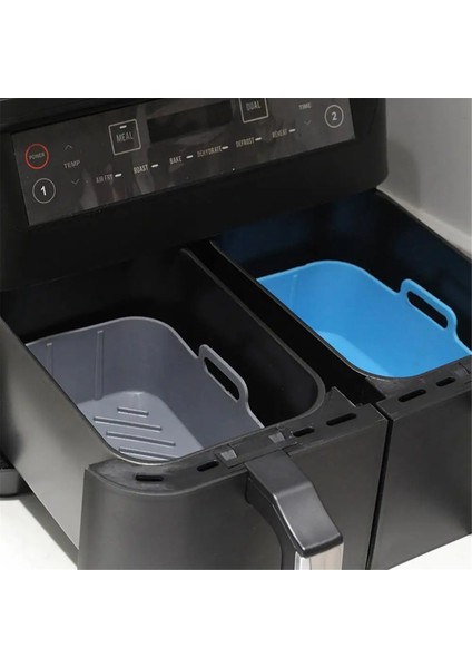 Hava Fritöz Silikon Tencere Yeniden Kullanılabilir Kare Isıya Dayanıklı Kase Taşınabilir Fırın Fırın Tepsisi Pizza Kızarmış Tavuk Izgara Tava (Yurt Dışından) modelleri