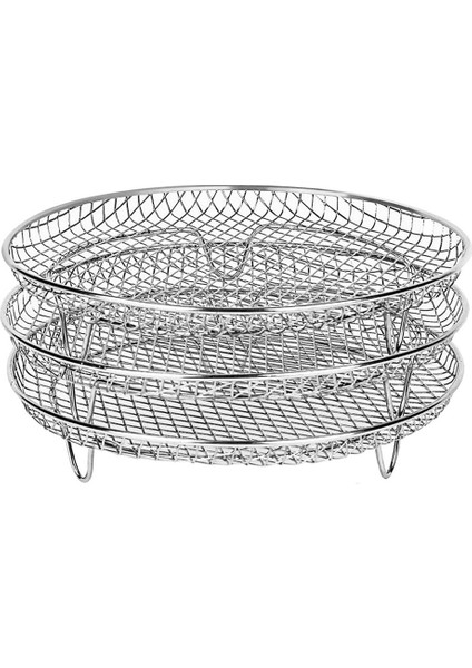 Air Fritöz Gowise Için Üç Istiflenebilir Dehidrator Rafları Philips Ninja Paslanmaz Çelik Hava Fritöz Rafı Tüm 4.2 - 5.8qt (Yurt Dışından)