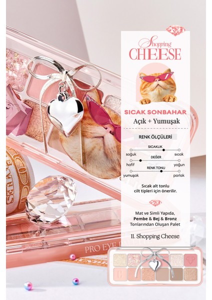 Hafif Dokulu Yoğun Renklere Sahip Göz Farı Paleti CLIO Pro Eye Palette Air (11 Shopping Cheese) modelleri