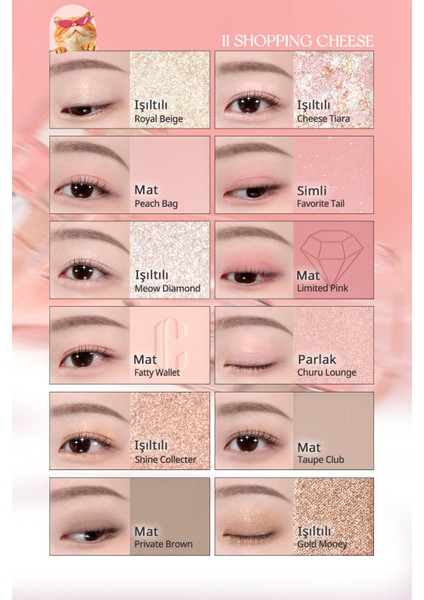 Hafif Dokulu Yoğun Renklere Sahip Göz Farı Paleti CLIO Pro Eye Palette Air (11 Shopping Cheese) fırsatları