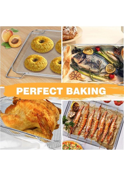 3pcs Breville Için Hava Fritöz Sepeti Breville Akıllı Fırın Hava Fritöz Pro Paslanmaz Örgü Sepetler Hava Fritöz Parçaları Fırın Için Örgü Tepsisi (Yurt Dışından) fırsatları