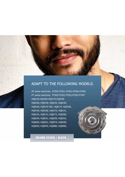 Philips Shaver Hq9 Yedek Kafa AT751 HQ8240 HQ8250 HQ9070 HQ9160 HQ9170 HQ9190 Tıraş Alın (Yurt Dışından) indirimleri