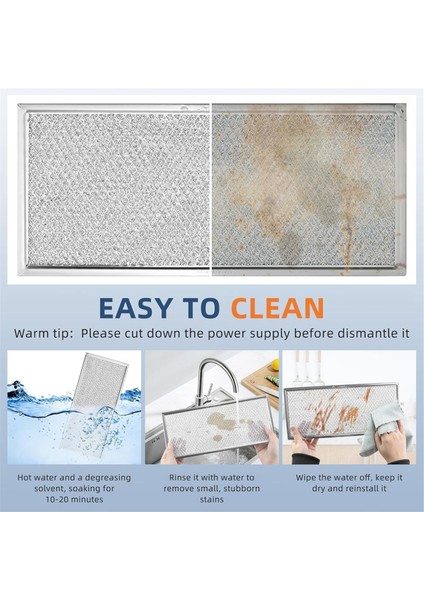 2pcs W10208631A Mikrodalga Gres Filtresi Alüminyum Kafes Filtresi Whirlpool Ge Maytag Mikrodalgaları Filtrenin Yerini Alıyor (Yurt Dışından) indirimleri