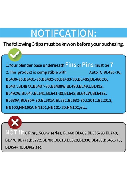 Ninja, 32 Oz ve 24OZ Fincan ve Kapaklarla Blender Yedek Parçaları, 7 Yüzgeçli Çıkarıcı Bıçağı, Nutri Ninja BL480-30 BL483-30 (Yurt Dışından) indirimleri