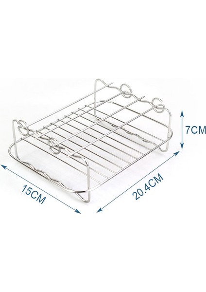 Hava Fritöz Şiş Rafı ve Ninja Foodi Izgara Için Buharlama Rafı Ev Mutfak Fırın Ocak Aksesuarları Için Paslanmaz Çelik (Yurt Dışından) fırsatları