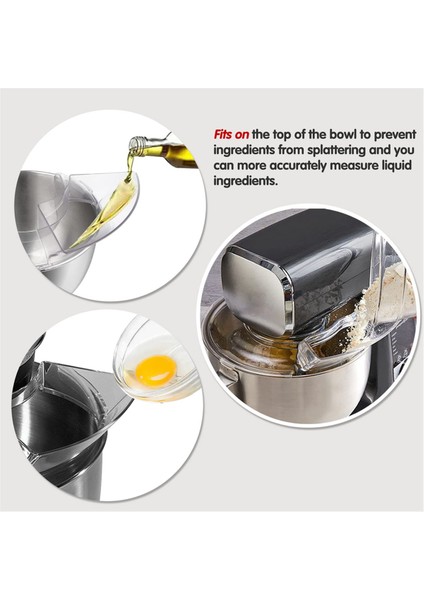 Kitchenaid 4.5 ve 5 Litre Eğik Başlık Stant Mikserleri ve Eğim Başı 4.5-5qt Için Esnek Kenar Çırpıcı Için Dökme Kalkan (Yurt Dışından) indirimleri