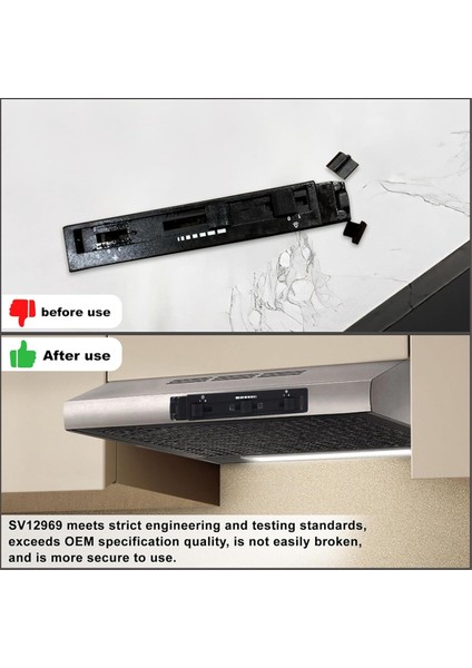 Range Hood Switch Değiştirme, SV12969 Siyah Çerçeve Montajı, Broan SV12969 Değiştirme Anahtarı Için Uyumlu (Yurt Dışından) fırsatları