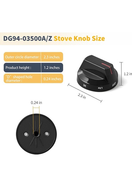 DG94-03500A/Z Soba Düğmesi Soba Parçaları Için Yedek Parçalar DG94-03500U NX60T811SS NX60T8711SG NX60T8711 Için (Yurt Dışından) modelleri