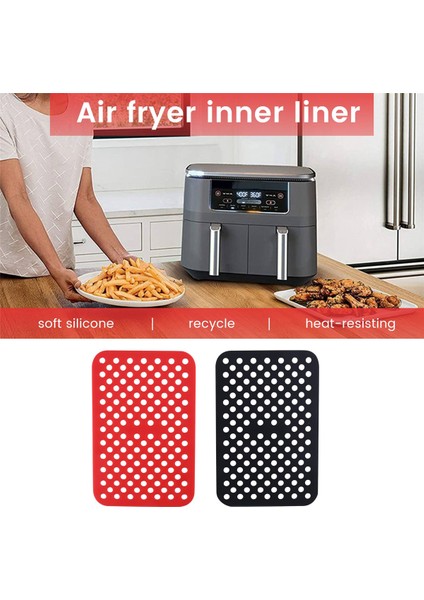 Ninja Foodi Çift Hava Fritöz DZ201 Için Yeniden Kullanılabilir Silikon Hava Fritöz Astarları, Yapışmaz Hava Fritöz Aksesuarları Parşömen Kağıdı (Yurt Dışından) fırsatları