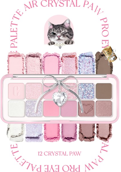 Hafif Dokulu Yoğun Renklere Sahip Göz Farı Paleti CLIO Pro Eye Palette Air (12 Crystal Paw) fiyatları