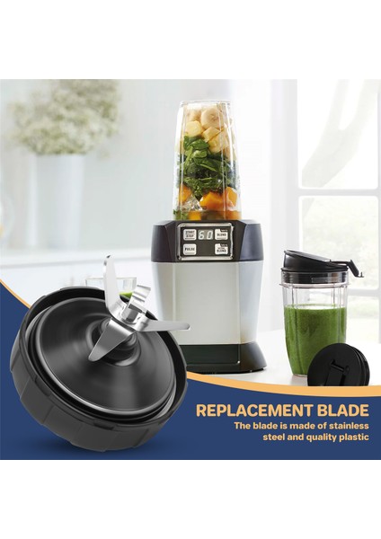 7 Fins Blender Blade Parti Meyve Sesici Kılıf Mikseri Yedek Montaj Değiştirme Nutri Ninja Pro Auto-Iq Meyve Sakatçısı Bıçak Tutucusu (Yurt Dışından) fırsatları