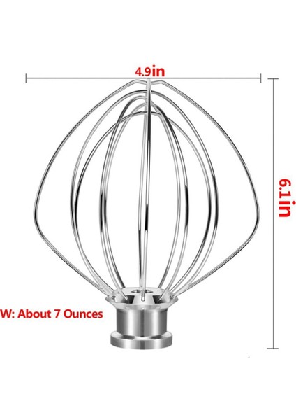 K45WW Paslanmaz Çelik Yumurta Çırpma Mikseri Karıştırma Kafası 4.5qt Kitchenaid Mikser El Mikser Çırpıcı Değiştirme Parçası (Yurt Dışından) fiyatları
