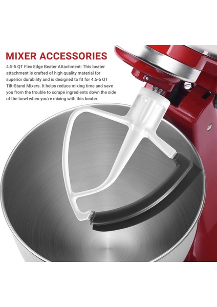 Kitchenaid Mixer Için Flex Edge Beater 4.5-5 Qt Tilt-Head Stand Mikser Ekleri, Mikser Kürek Aksesuarları (Yurt Dışından) indirimleri