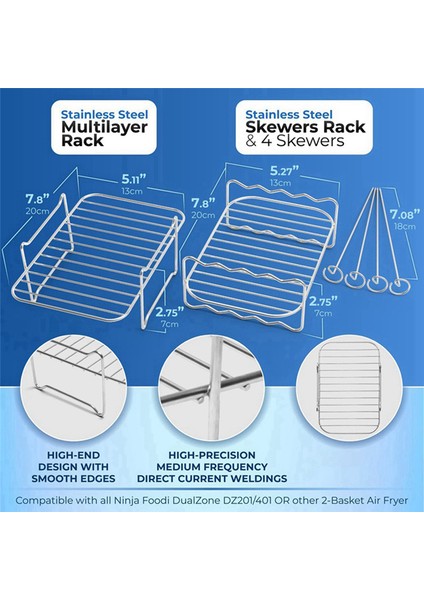 Ninja Foodi DZ201 DZ40 Çift Sepet Hava Fritöz (Yurt Dışından) modelleri