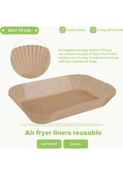 50PCS Dikdörtgen Tek Kullanımlık Airfryer Pişirme Kağıdı Astar Ninja Foodi Hava Fritöz Aksesuarları (Yurt Dışından) indirimleri