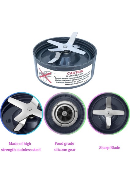 Ekstraktör Bıçak Conta Şok Pedi ve Dişli Dahil Nutribullet 600W 900W Blender Için Yedek Blender Bıçak Parçaları (Yurt Dışından) fiyatları