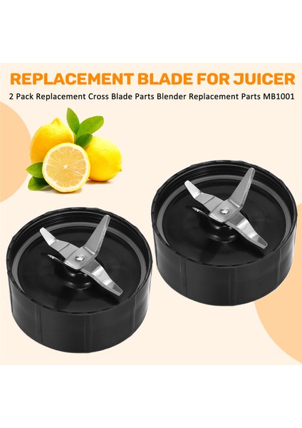 2 Paket Yedek Çapraz Bıçak Parçaları Sihirli 250W Blender, Meyve Makinesi ve Mikser, Blender Yedek Parçaları MB1001 (Yurt Dışından) fırsatları