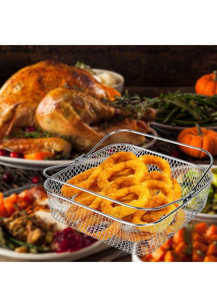 Hava Fritöz Sepeti 8.19INCH Kare Hava Fritöz Sepeti Anında Girdap Için Hava Fritözü, Cosori, Philips, Hava Fritöz Aksesuarları (Yurt Dışından) fırsatları