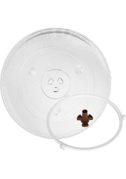 Evrensel Mikrodalga Cam Plaka Dayanıklı Mikrodalga Cam Turnabağı Plakası, Yuvarlak Mikrodalga Plaka Kapağı Değiştirme 31.5cm (Yurt Dışından)