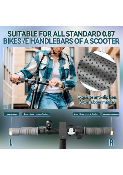 Xiaomi M365 Pro 1s Pro 2 Mi3 Ninebot Max G30 Kickscooter Için Scooter Gidon Tutacakları Dönüş Işığı (Yurt Dışından) fırsatları