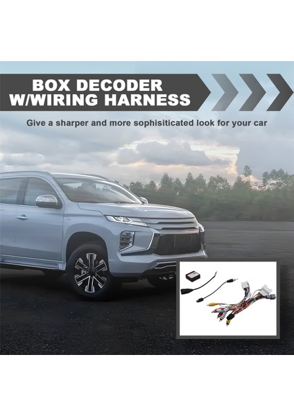 RP5-MT-002 Canbus Kutusu Kod Çözücü W/kablo Demeti Güç Kablosu Mitsubishi Pajero Sport Triton Asx Için (Yurt Dışından) fırsatları