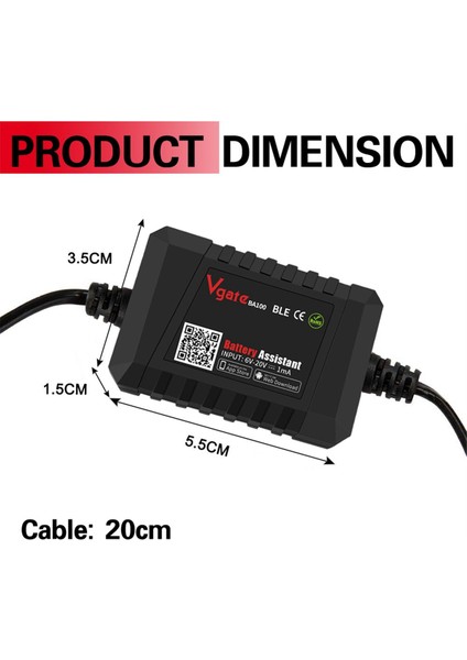 BA100 12V Araç Akü Test Cihazı Monitörü Bluetooth 4.0 Araç Akü Asistanı Monitörü (Yurt Dışından) modelleri