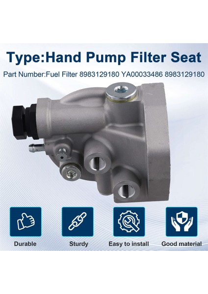 Yakıt Filtresi El Pompası Filtre Yuvası 8983129180 YA00033486 Hitachi Sumitomo Sany Lovol Ihisce Ekskavatör 8-98312918-0 (Yurt Dışından) indirimleri