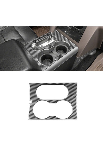 Ford F150 2004-2008 Lhd Karbon Fiber Araba Vites Paneli Bardak Tutucu Kapak Trim Aksesuarları (Yurt Dışından) fırsatları