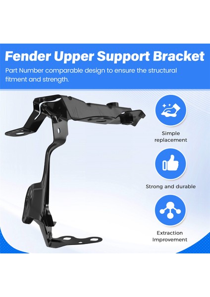 Çamurluk Braketi Ön Çamurluk Üst Destek Braketi 41007440423 Bmw 5 Serisi G30/G38/G31 Sol (Yurt Dışından) indirimleri