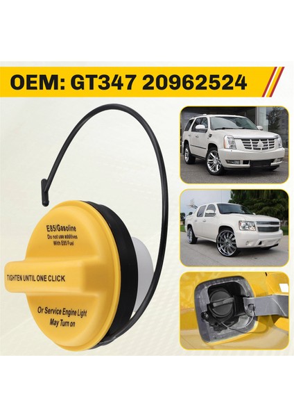Araba Gaz Benzin Deposu Kapağı Iç Yakıt Deposu Kapağı GT347 20962524 Cadillac Escalade Chevy Silverado Gmc Yukon Için (Yurt Dışından) fırsatları
