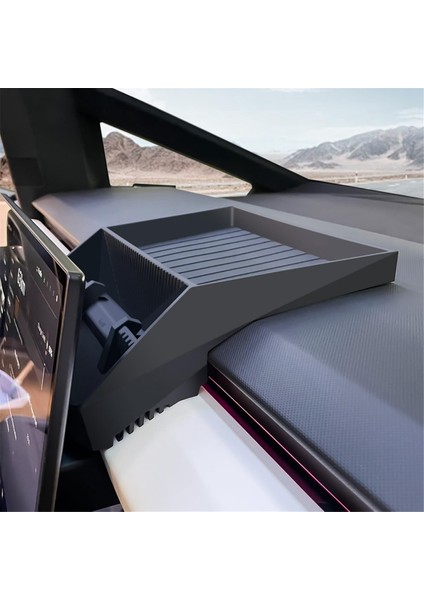 Tesla Cybertruck 2024 Için Orta Konsol Düzenleyici Ekran Arkası Depolama Tepsisi Gösterge Paneli Gizli Kutu Aksesuarları (Yurt Dışından) indirimleri