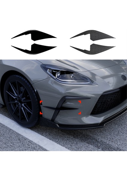 Araba Ön Tampon Yan Ayırıcı Spoiler Kanards Hava Bıçağı Spoiler Toyota GR86 Subaru Brz 2022+ Karbon Fiber Desen (Yurt Dışından) fırsatları