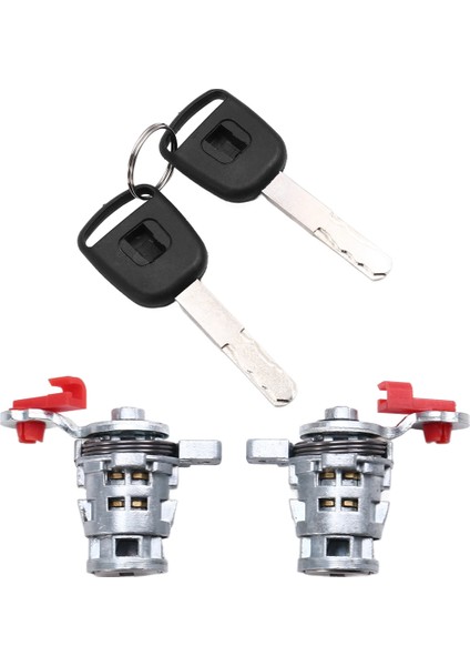 Araba Kapı Kilidi Silindir Seti Anahtarlı Araba Kapı Kilidi Silindiri 72145-S73-003 72146-S73-003 Honda Civic 2002-2005 Için (Yurt Dışından)