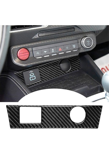Ford Mustang Gt 2024 2025 Araba Orta Konsol USB Şarj Paneli Kapağı Döşeme Iç Aksesuarlar Için Karbon Fiber (Yurt Dışından) modelleri