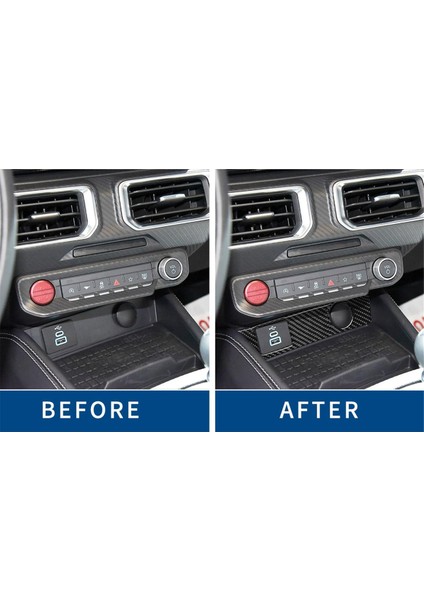 Ford Mustang Gt 2024 2025 Araba Orta Konsol USB Şarj Paneli Kapağı Döşeme Iç Aksesuarlar Için Karbon Fiber (Yurt Dışından) fırsatları