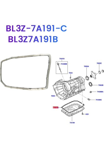 Otomatik Şanzıman Karteri Contası BL3Z-7A191-C Ford F-150 F250 F-350 Mustang Explorer Expedition Lincoln BL3Z7A191B (Yurt Dışından) fiyatları