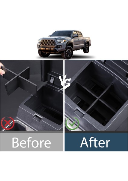 Toyota Tacoma 2024 Kol Dayama Yeri Bölücü Depolama Aksesuarları Için Orta Konsol Bölücüleri Düzenleyici (Yurt Dışından) modelleri