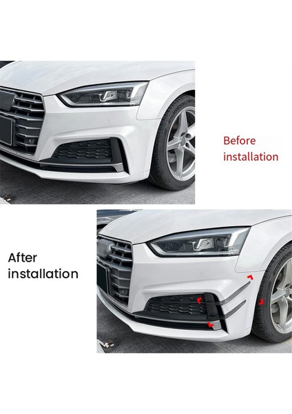 Araba Ön Tampon Spoyleri Ayırıcı Kapağı Sis Lambası Dudak Ayırıcı Izgara Döşemesi Audi A5 S5 F5 Sline 2017-2020 A (Yurt Dışından) fırsatları