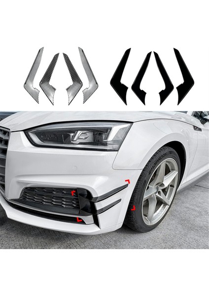 Araba Ön Tampon Spoyleri Ayırıcı Kapağı Sis Lambası Dudak Ayırıcı Izgara Döşemesi Audi A5 S5 F5 Sline 2017-2020 A (Yurt Dışından) indirimleri